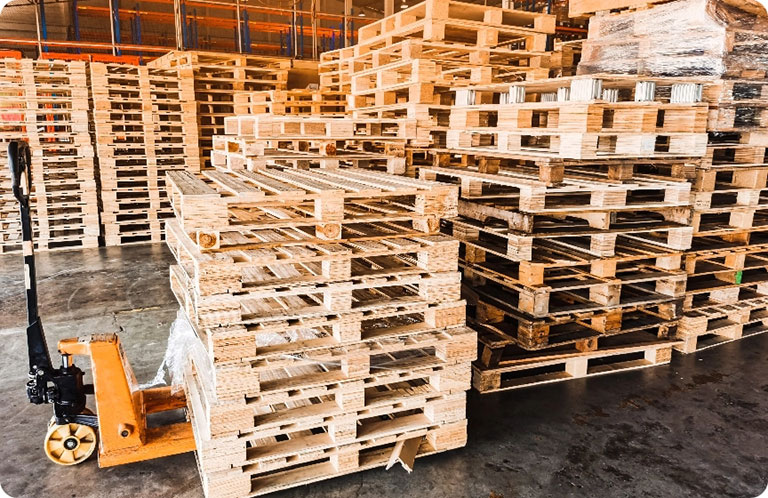Pallets stacked 1